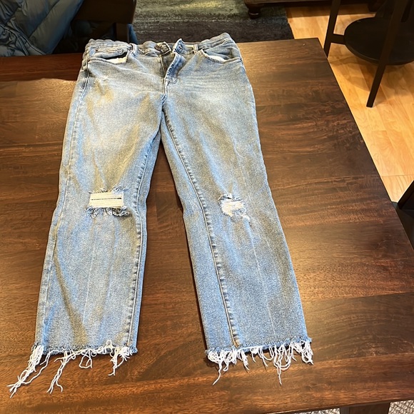 Kensie Jeans rugged style/ fringe ends/ankle length - Picture 4 of 5